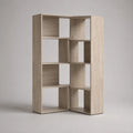 Bibliothèque modulable 160 x 35 x 200 cm MDF effet chêne clair rectangulaire avec étagères ouvertes