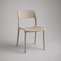 Chaise de salle à manger en polypropylène beige 55 x 55 x 80 cm